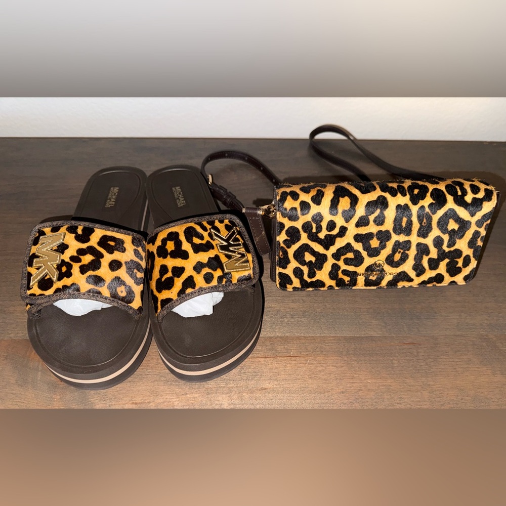 SOLD - Michael Kors Leopard Print Slide Sandals 

Only purse available